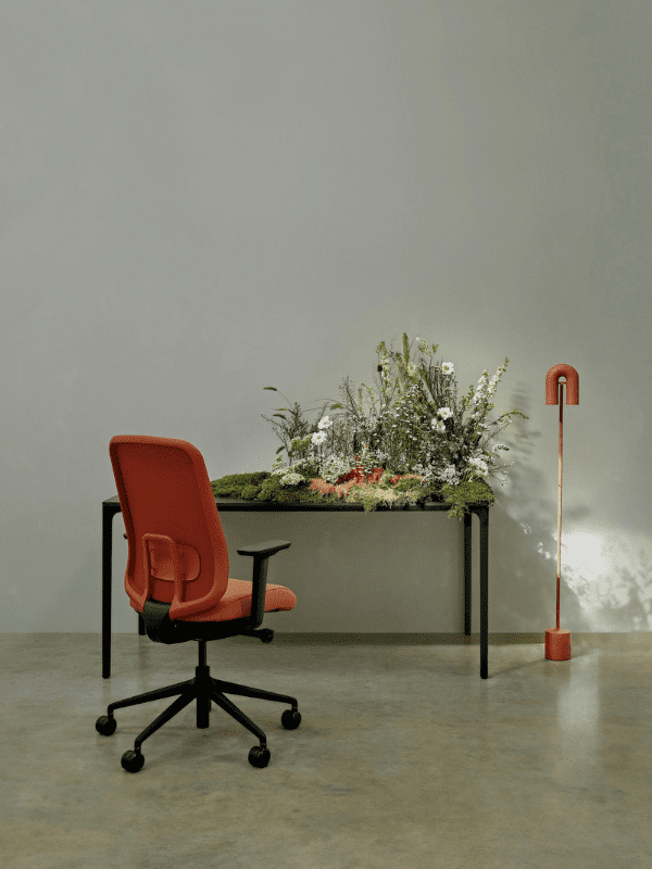 Sia Task Chair floral orange