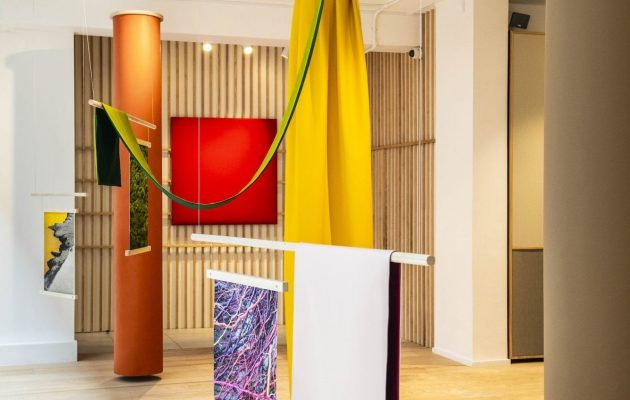 Explore and experience colour in the Fabric Forest at Ultrafabrics' EC1 showroom