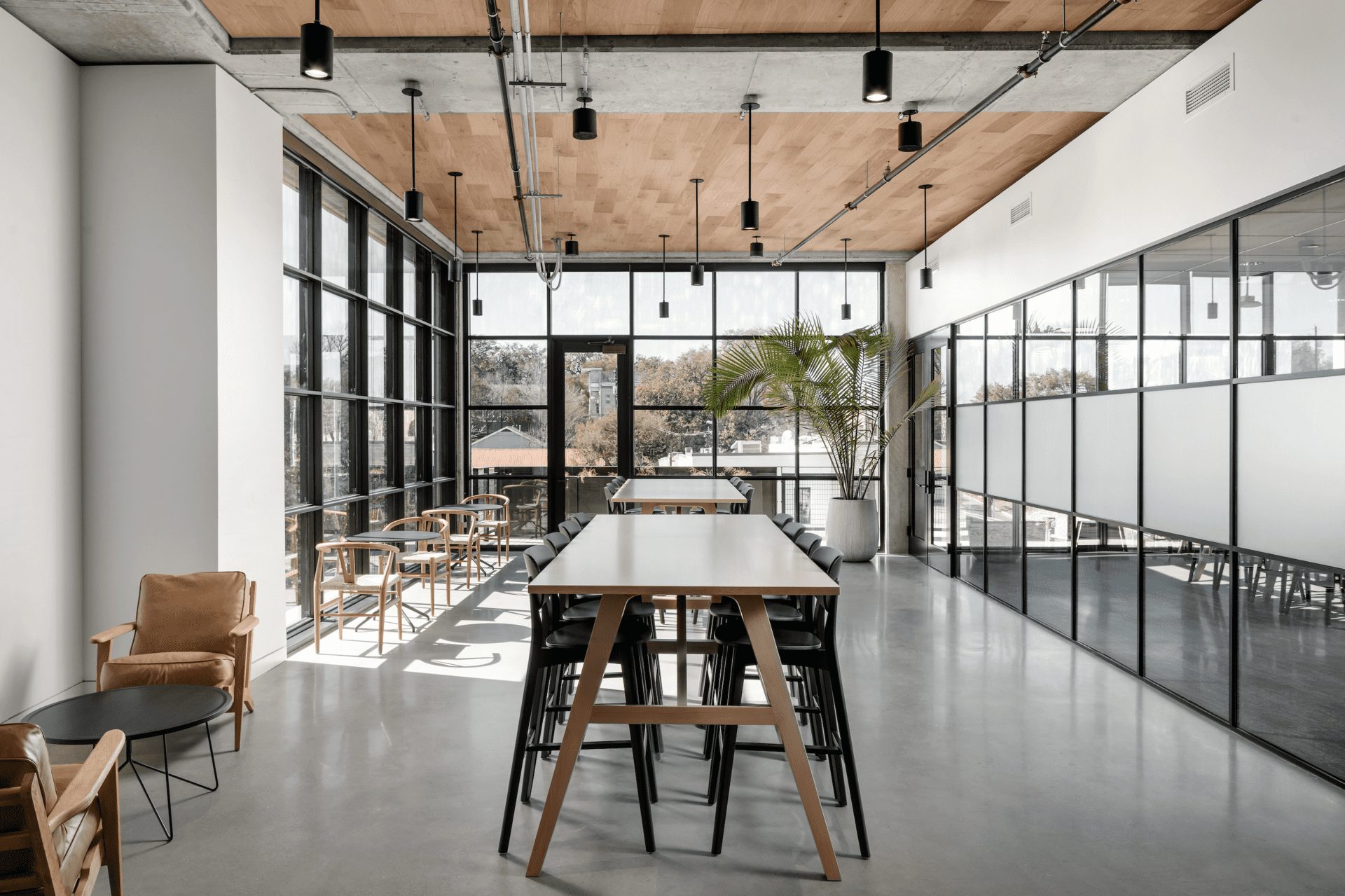 Perkins&Will, frog design, Austin, Texas, post-Covid office, workplace design, office design, industrial interiors OnOffice magazine