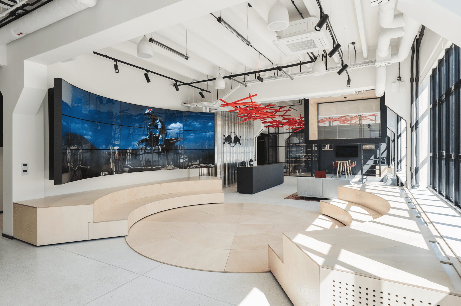 MXCF Architekci, red bull, red bull office, poland, warsaw, office design, office interior, OnOffice magazine