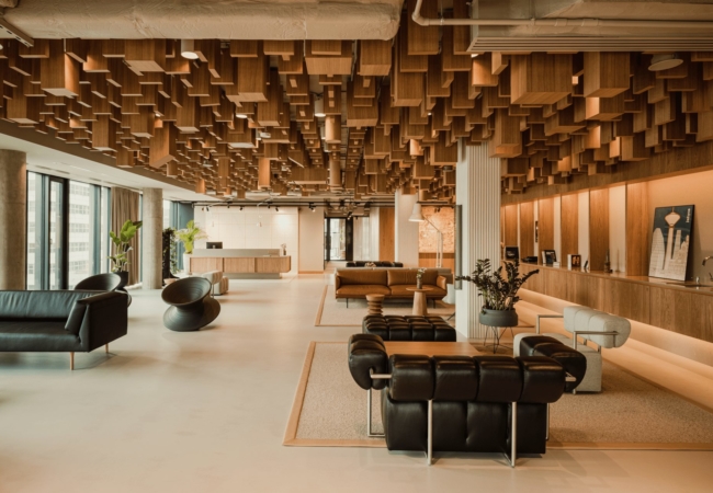 A contemporary office in Warsaw takes its interior inspiration from science fiction film Inception