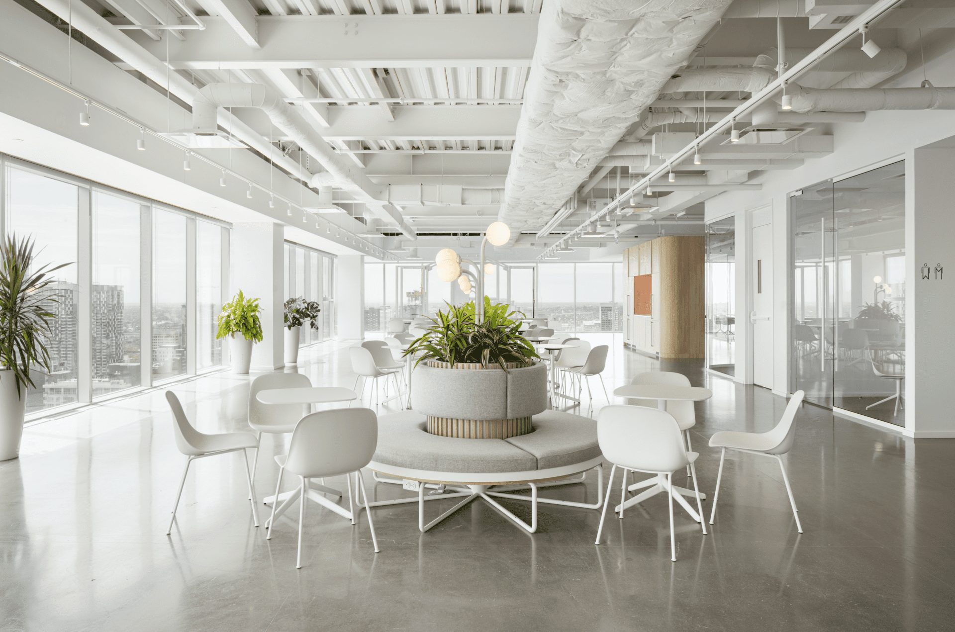 ISSADESIGN and A+, Behavox, Montreal, Maison Manuvie, biophilia, office plants, office interiors, OnOffice magazine