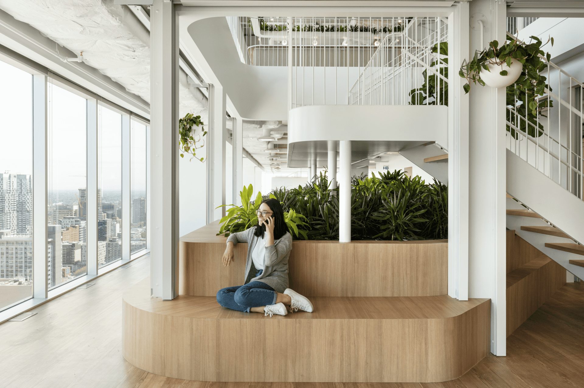 ISSADESIGN and A+, Behavox, Montreal, Maison Manuvie, biophilia, office plants, office interiors, OnOffice magazine