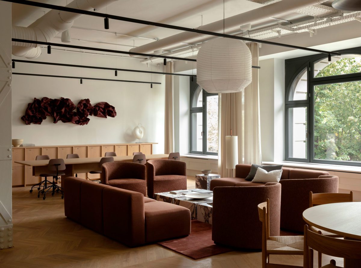 Seating area in TOG's co-working space