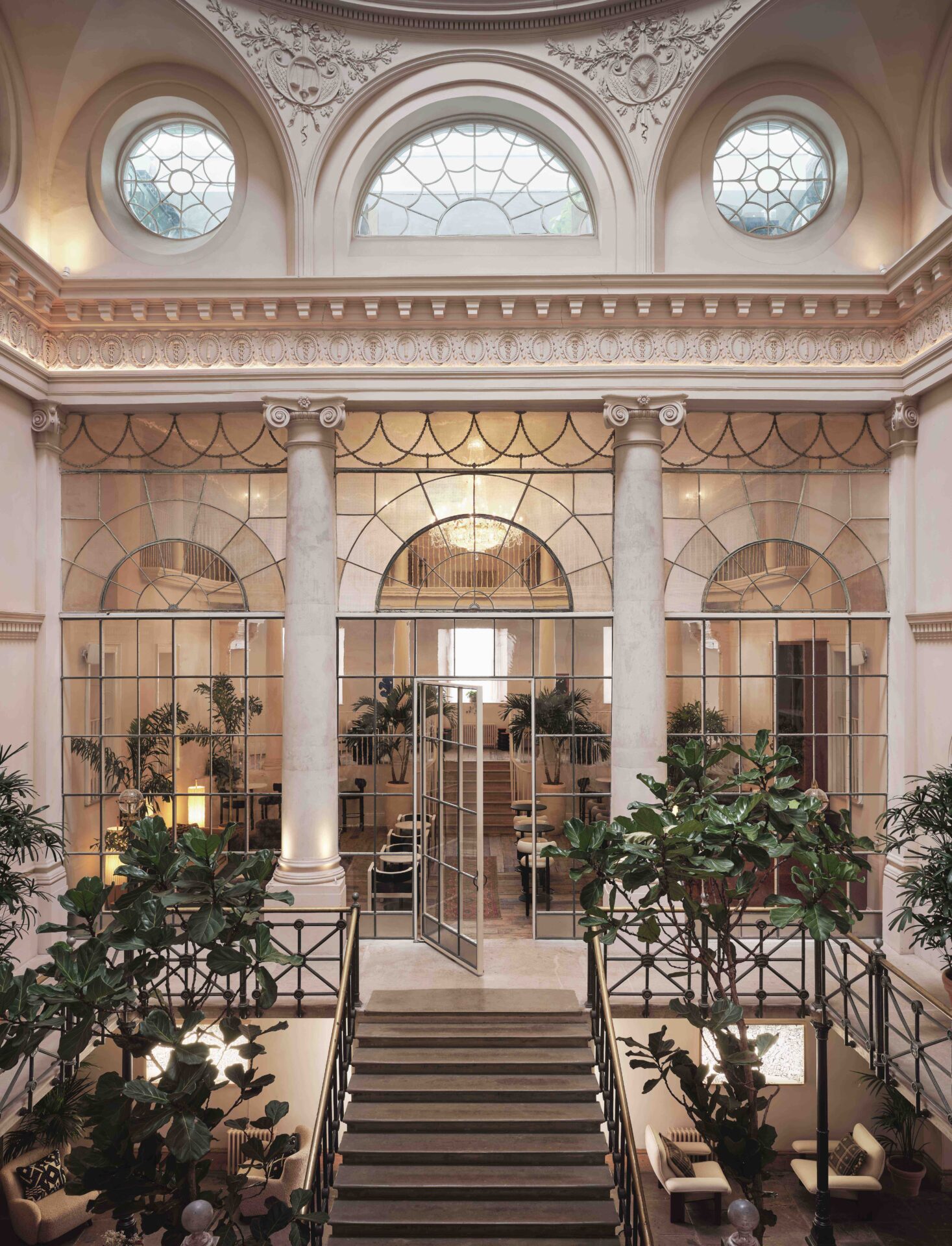 View of the grand staircase and dome