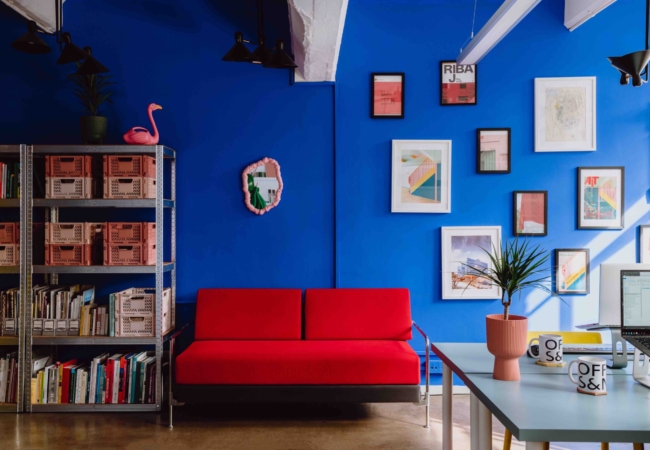 Office S&M 'do more with less' in their east London office incorporating colour, innovative materials and lush plants