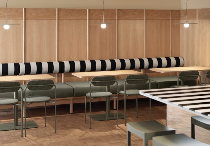 Fyra EY office striped bench